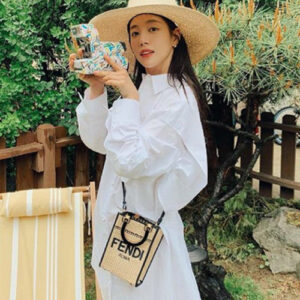 펜디 미니 선샤인 쇼퍼백 베이지/블랙 (기은세 착용)