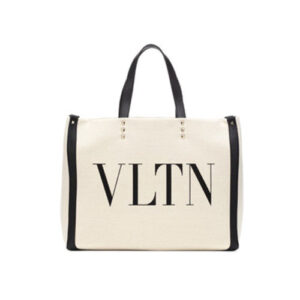발렌티노 VLTN 캔버스 쇼퍼백 M 블랙