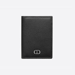 디올 CD 아이콘 시그니처 2단 카드지갑 블랙