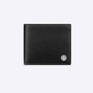 디올 CD 버튼 시그니처 반지갑 블랙