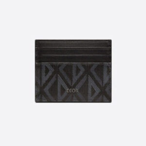 디올 CD 다이아몬드 캔버스 카드지갑 블랙